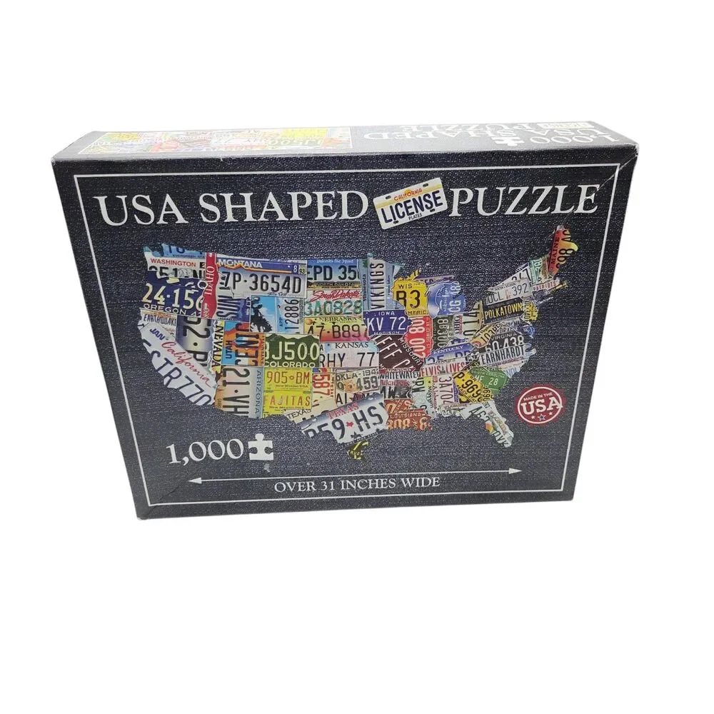 TDC Games USA License Plate Map 1000 Piece Jigsaw Puzzle 31